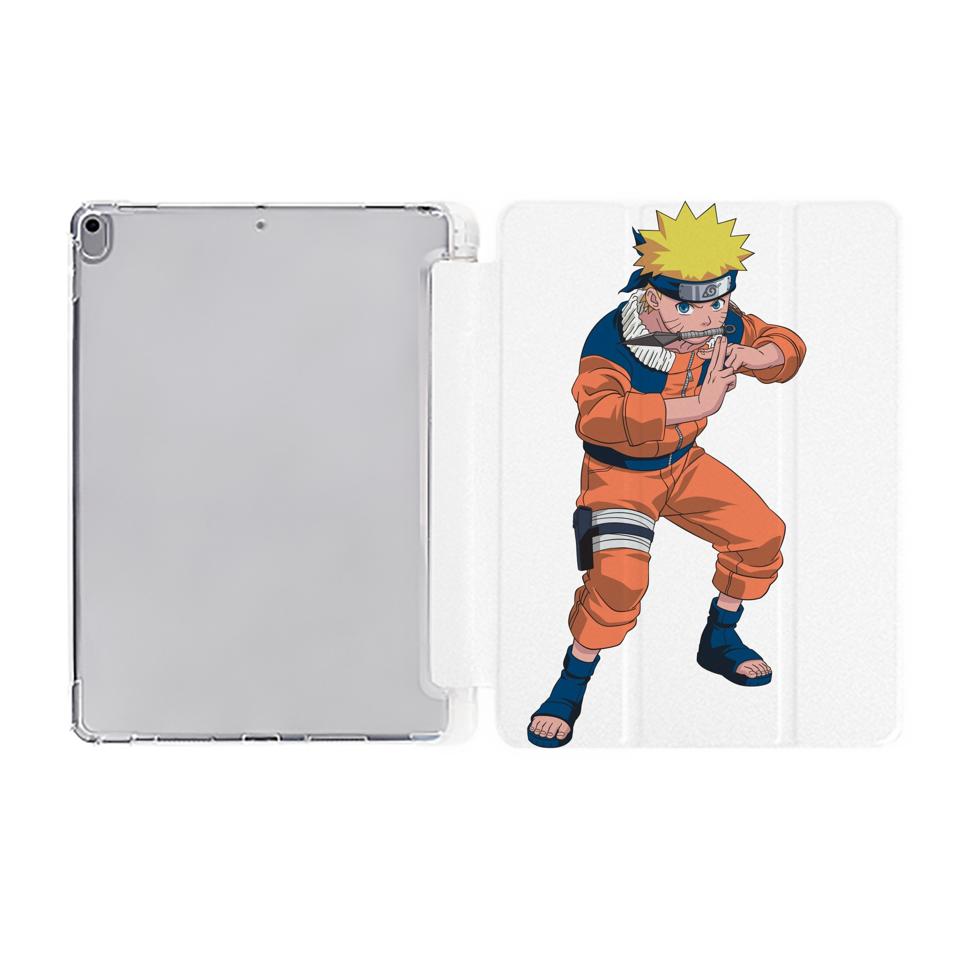 （画像用） NARUTO -ナルト- うずまき ナルト Uzumaki Naruto IPad ケース ペン収納付き 三つ折りスタンド PUレザー×シリコン 対応機種9.5/10.5/10.9インチ
